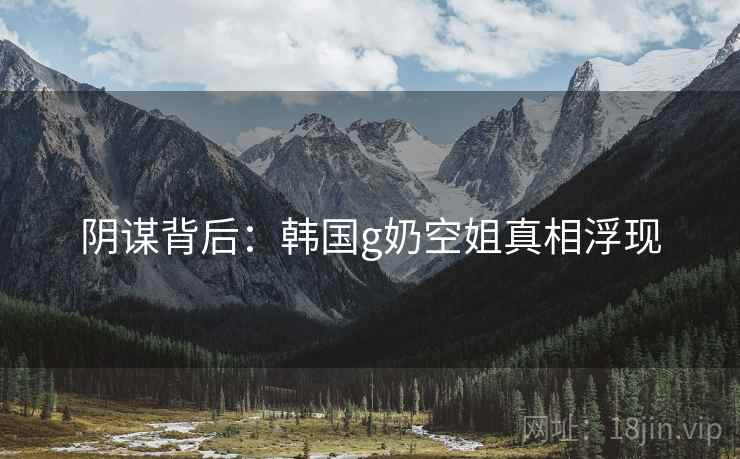 阴谋背后：韩国g奶空姐真相浮现