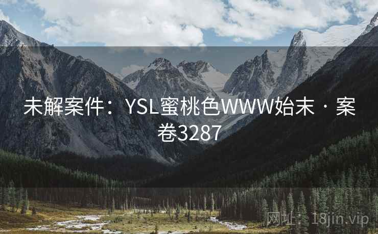 未解案件：YSL蜜桃色WWW始末 · 案卷3287