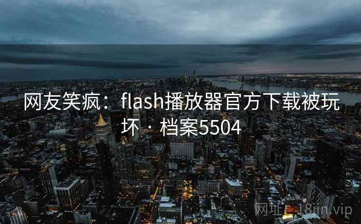 网友笑疯：flash播放器官方下载被玩坏 · 档案5504